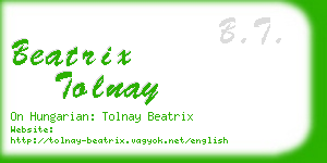 beatrix tolnay business card